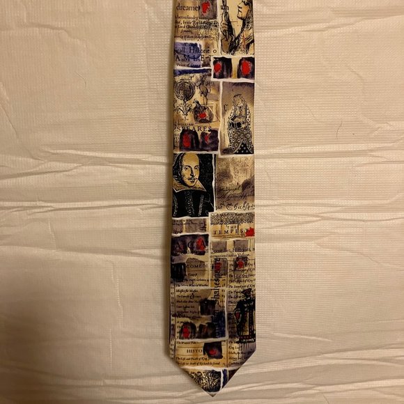 Nice Silk Shakespeare Tie - Picture 1 of 4